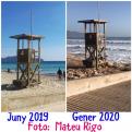 Cala Millor Abans i despres del temporal Gloria